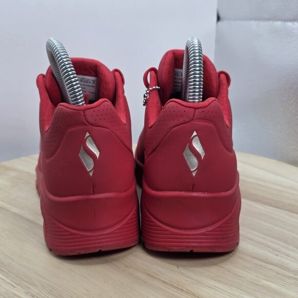 Womens Size 6.5 - Skechers Los Angeles Street Uno Red Lace up Sneakers July 4 - Picture 5 of 9